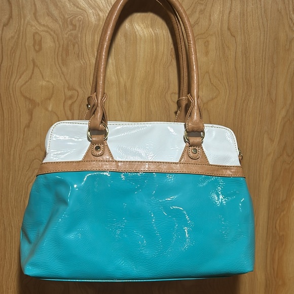 Women's purse turquoise and cream Marc Fisher bag - Picture 5 of 8